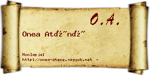 Onea Aténé névjegykártya